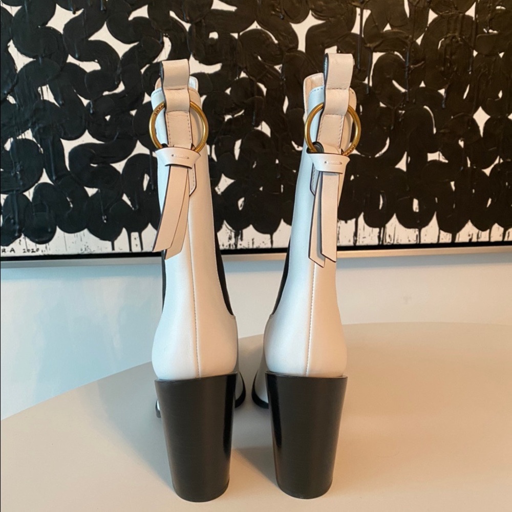 Frame Denim Two-Tone Heeled Boots - Picture 2 of 4